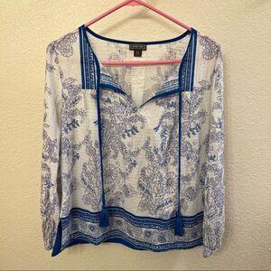 Point Sub Long Sleeve BoHo Decorative Top Size XS